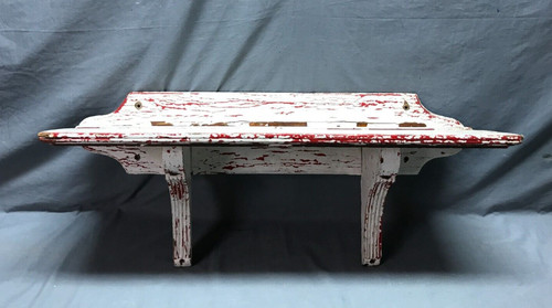 Scaffale antico shabby bianco