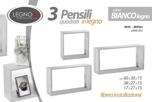 Set mensole cubo parete - mensole,